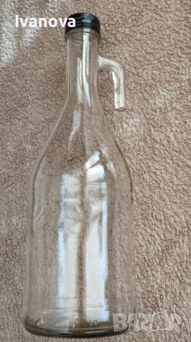 Бутилки стъклени чисти с дръжка