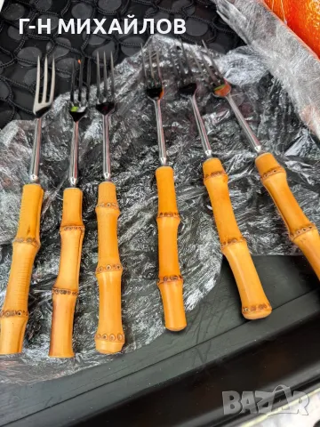 Бамбукови вилици, снимка 3 - Прибори за хранене, готвене и сервиране - 49160303