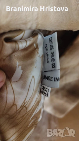 Vissoni – късо палто/яке от естествен косъм, произведено в Гърция, ефектна яка, снимка 2 - Якета - 53102015