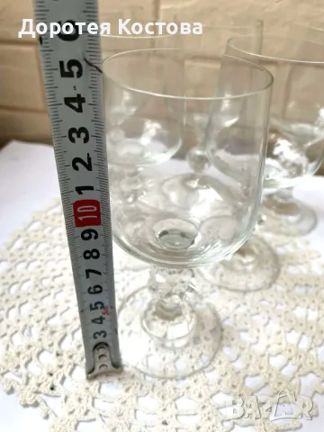 Красиви стари кристални тънкостенни чаши, 6 бр, снимка 4 - Антикварни и старинни предмети - 49714450