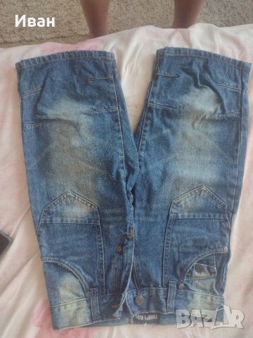 Нови къси дънки 134+ блузка, снимка 1