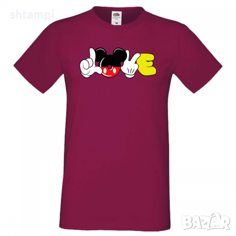 Мъжка тениска Mickey Love Подарък,Изненада,Рожден ден, снимка 3 - Тениски - 36576154