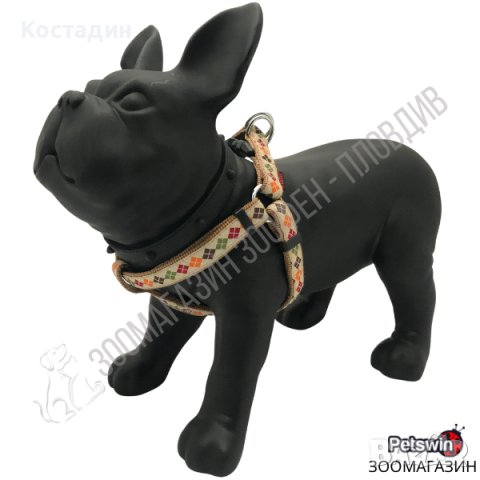Нагръдник за Куче - XS, S, M, L - 4 размера - Dog Harness A Romb Ivory - Pet Interest, снимка 2 - За кучета - 39011125