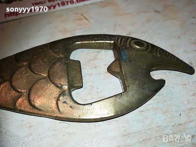 РИБА-мед/месинг 17х5см внос германия 0806211211, снимка 15 - Антикварни и старинни предмети - 33145167