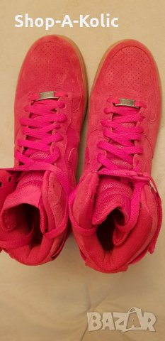 Original NIKE AIR FORCE 1 High '07 Red Suede, снимка 7 - Кецове - 35202178