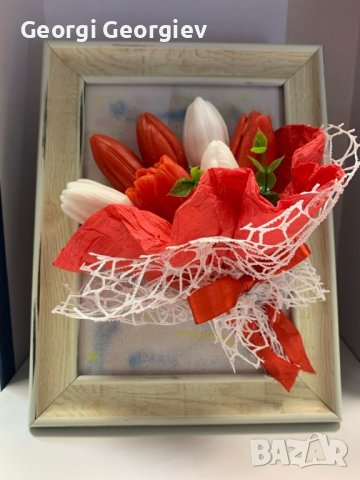 цветя от ароматен глицеринов сапун и Българска роза , снимка 17 - Картини - 43389734