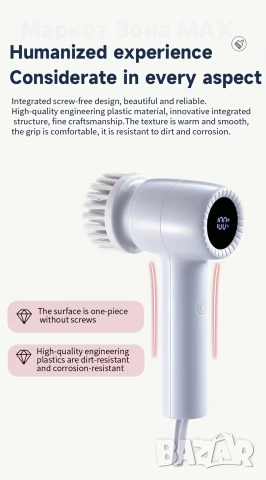 Високооборотна 9-в-1 Електрическа Четка за Почистване, снимка 14 - Други стоки за дома - 52891210