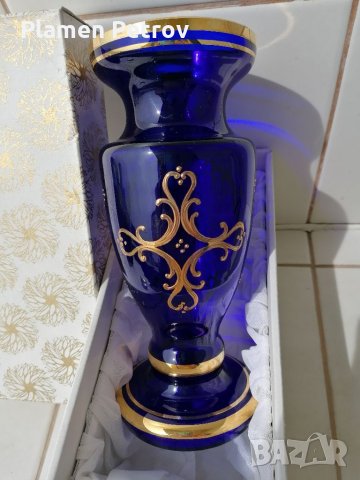 Синя ваза , снимка 4 - Колекции - 32665250