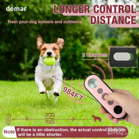 Нашийник против лай с пръскане за кучета Citronella с 2 режима на дистанционното, снимка 5 - За кучета - 45995659