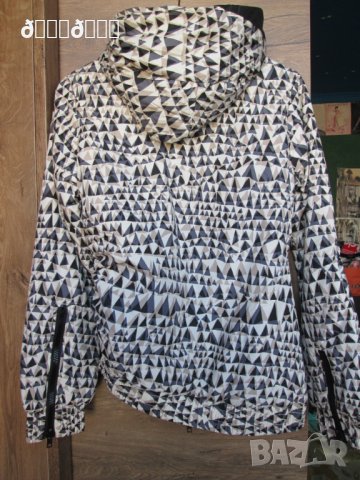 Пролетно-есенно яке GSUS от шушляк сиво каре с качулка размер S, снимка 2 - Якета - 27015333