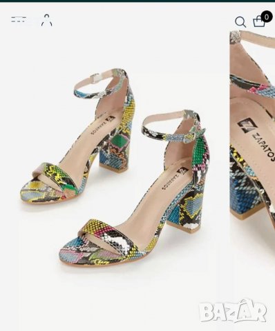 Дамски сандали с ток, снимка 2 - Дамски елегантни обувки - 37601562