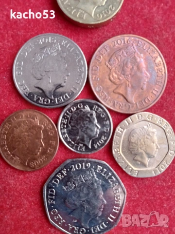 Кралски герб /щит/- Великобритания. Лот монети., снимка 6 - Нумизматика и бонистика - 53455750