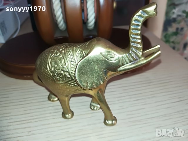 мед/месингово слонче-цвят злато 10х9х5см, снимка 9 - Колекции - 28726876