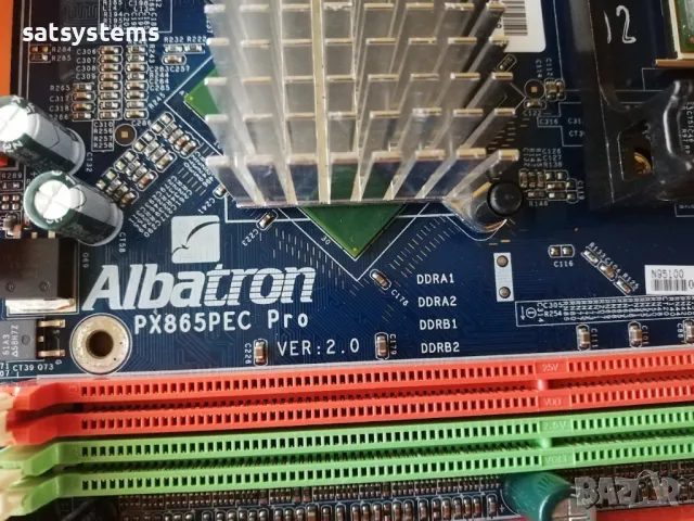 Дънна платка Albatron PX865PEC Pro (V2.0) R2.00 Socket 478 CPU+FAN+RAM, снимка 6 - Дънни платки - 47978775