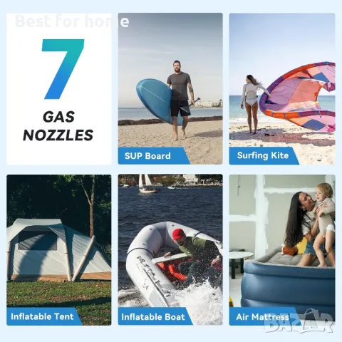 CYCPLUS интелигентна въздушна помпа за SUP с високо налягане с 7 дюзи, снимка 8 - Друга електроника - 50232455