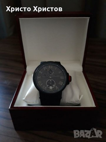  Мъжки луксозен часовник Ulysse Nardin Marine Chronometer Series “Blaktop”, снимка 9 - Мъжки - 32174543