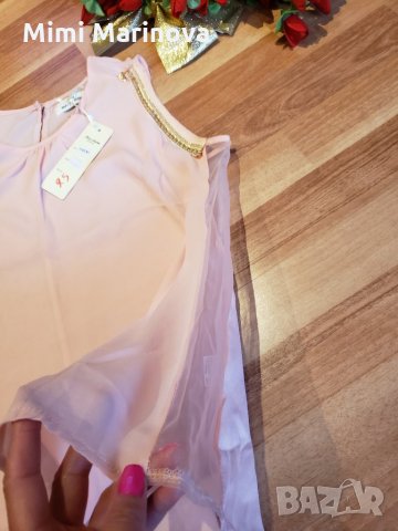 Намален!!!Нежно розов топ, снимка 4 - Корсети, бюстиета, топове - 27951596