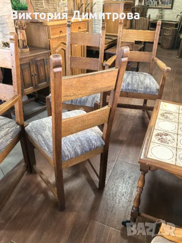 Комплект от 4 стола - колониален стил, снимка 7 - Столове - 48570595