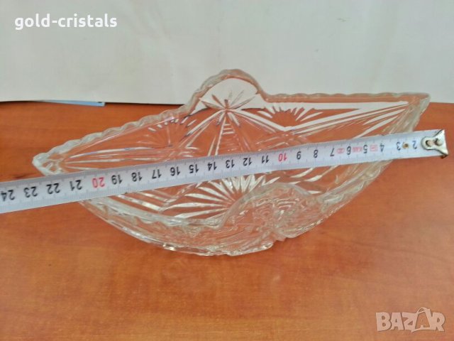 кристална купа фруктиера , снимка 3 - Антикварни и старинни предмети - 26647957