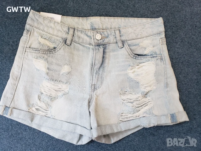 H&M дънкови шорти, Нови с етикет, снимка 2 - Дънки - 50765335