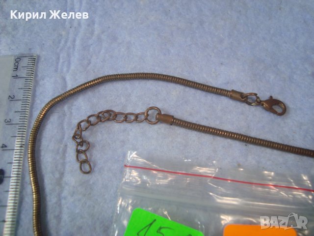 СТАРО ВИНТИДЖ АРТ ЗЛАТИСТО КОЛИЕ с КРЪСТ 23375, снимка 10 - Колиета, медальони, синджири - 37744042