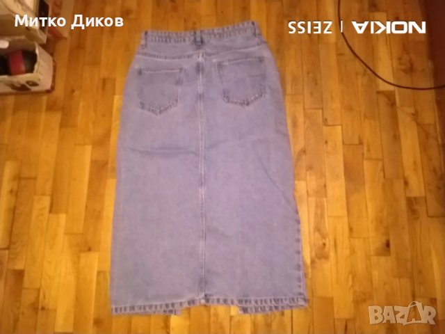 Дънкова пола нова маркова на Онли размер С  отгоре додолу 79см и в ханша 37см, снимка 8 - Поли - 48002732