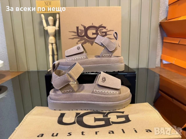 UGG Дамски Бежови Сандали ЮДЖИДЖИ Код E728, снимка 5 - Сандали - 51227596
