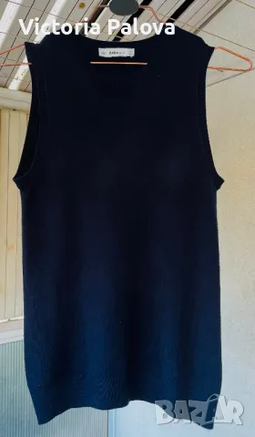 Топ  ZARA KNIT вискоза, еластан, снимка 2 - Корсети, бюстиета, топове - 47519966