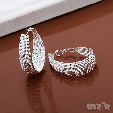 Сребърни обеци - Харем BF132, снимка 2 - Обеци - 27618065