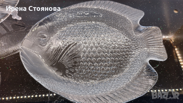 Сервиз за сервиране на риба. Френско пресовано, висококачествено стъкло Arcoroc France, снимка 6 - Сервизи - 44873077