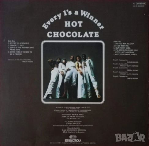 Грамофонни плочи Hot Chocolate – Every 1's A Winner, снимка 2 - Грамофонни плочи - 53459173