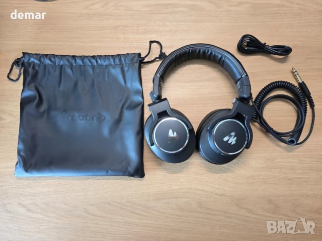 Професионални студийни слушалки MAONO, 50 мм драйвери, кабели 6.35 и 3.5 мм, MH700 черни, снимка 10 - Слушалки и портативни колонки - 50708592