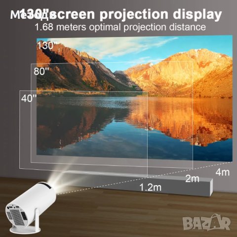 Андроид 11 Проектор 4К Домашно кино до 4 метра картина 200ANSI лумена, снимка 8 - Телевизори - 43766178