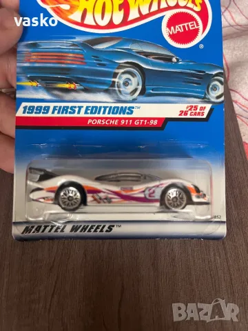 Hotwheels 1999-Porsche 911 GT1-98, снимка 5 - Колекции - 49656926