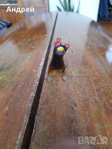 Стара стъклена фигура,фигурка Куче, снимка 2 - Други ценни предмети - 44016694