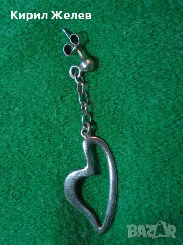 СРЕБЪРНО СЪРЧИЦЕ ФЕШЪН АРТ ОБЕЦА СРЕБРО 925 ИТАЛИАНСКА БУТИКОВА МНОГО КРАСИВА 21044, снимка 2 - Обеци - 40487739