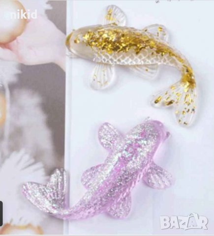 3D КОИ шаран риба силиконов молд форма калъп фондан шоколад смола гипс, снимка 3 - Форми - 32785849