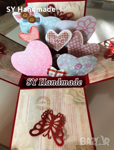 Ръчно изработена Pop Up картичка, снимка 5 - Романтични подаръци - 27594320