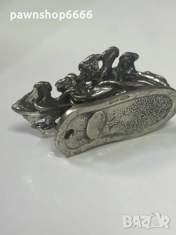 Сребърна брошка 800 проба , снимка 5 - Колиета, медальони, синджири - 52322330