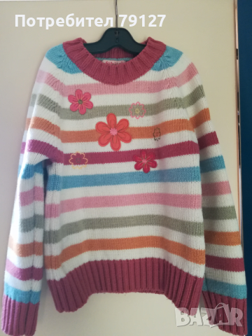 детски цветен  пуловер, снимка 2 - Детски пуловери и жилетки - 23884643