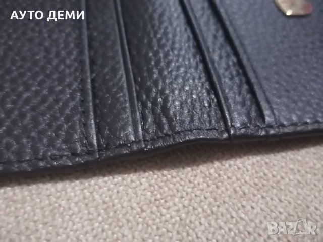 Качествен черен кожен калъф органайзер с релефна емблема на Порше Porsche, снимка 6 - Аксесоари и консумативи - 35627303