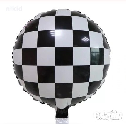 Шах Мат Рали кръгъл фолио фолиев балон хелий или въздух парти рожден ден