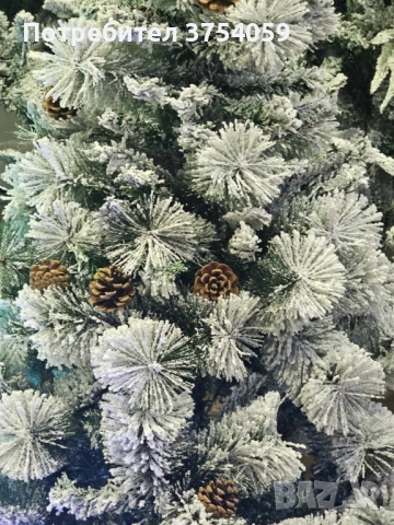 Изкуствено борче/елха със заскрежени иглички, снимка 5 - Други - 52209151