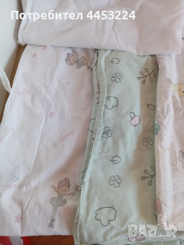 Обиколници за детски легла,матрак от алое вера и чаршафчета, снимка 10 - Спално бельо и завивки - 51496097