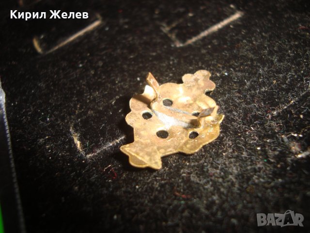 РЯДКА СТАРИННА ПОЗЛАТЕНА КОКАРДА ЗНАЧКА с КРЪСТЧЕ МНОГО ИНТЕРЕСНА ОРНАМЕНТИРАНА 19389, снимка 3 - Колекции - 32241411