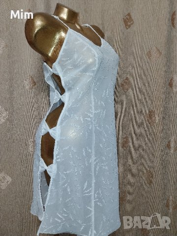 М/L Бяла нощница странично с пандели 