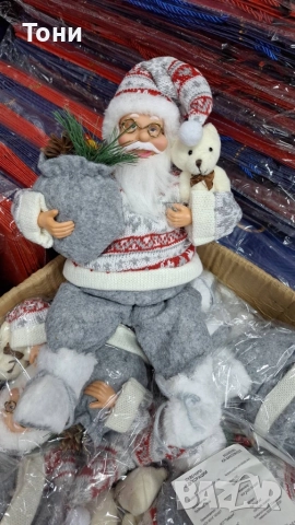 Голям Дядо Коледа с торба и мече - Атмосфера, уют и празничен стил, снимка 8 - Декорация за дома - 52579921
