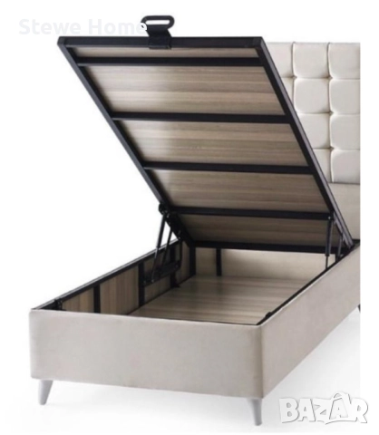 Stewe Home - ЛЕГЛО С ТАБЛА И ОСНОВА С МЯСТО ЗА СЪХРАНЕНИЕ, снимка 3 - Спални и легла - 52301960