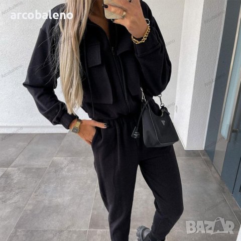 Моден ежедневен дамски комплект от две части, 3цвята  , снимка 8 - Комплекти - 42735997