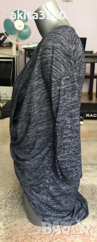 Сива асиметрична блуза, снимка 5 - Блузи с дълъг ръкав и пуловери - 38037205